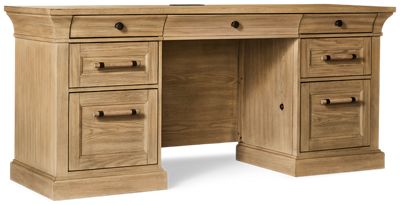 Willow Lane Credenza - Four Drawers - Two Locking File Drawers - Integrated Power Strip with USB Ports