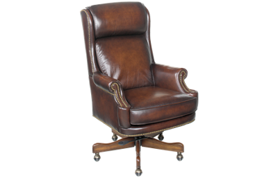 Hooker Furniture Leather Swivel Office Chair with Nailhead