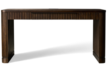 Tulane Writing Desk - Drop-Down Keyboard Surface - Power Strip with USB Ports - Fluted Detailing