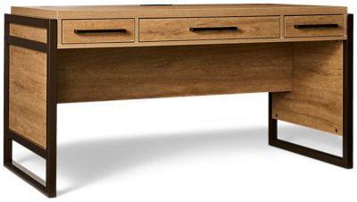 Mason Writing Desk - 3 Storage Drawers - Desktop Wire Management - Power Strip with USB Ports