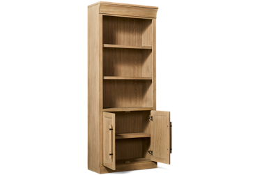 Willow Lane Bookcase - Two Storage Doors - Three Adjustable Shelves - Solid Oak
