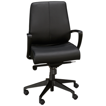 Euro Leather Swivel Office Chair