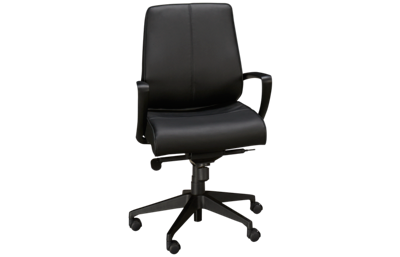 Euro Leather Swivel Leather Office Chair