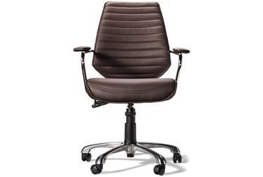 Enterprise Swivel Office Chair - Adjustable Height & Tilt - Padded Arms - Easy Glide Casters