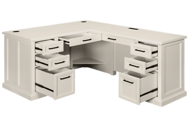 Abby Pedestal L Desk