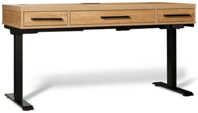 Mason Sit/Stand Desk - Smooth Top - Three Drawers - Height-Adjustable Electric Base