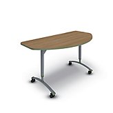 48"Wx24"D D-Shape Orson Flip-Top Table