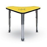 Action Delta-Shaped Desk w/ Dry-Erase Top
