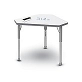 Action Pinnacle-Shaped Desk w/ Dry-Erase Top