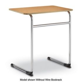 Classroom Select Contemporary Cantilever Desk Book Bag Hook, Black