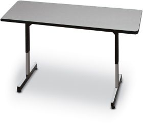 Adjustable Height Rectangle T Leg Table Aht R K Log