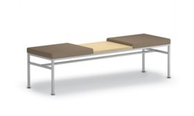 Bench with center online table