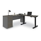 71"Wx71-1/4"D Prestige Office Sit-Stand L-Desk