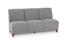 Bristol 3 Seat Armless Sofa in Vinyl BRC 3 V K Log