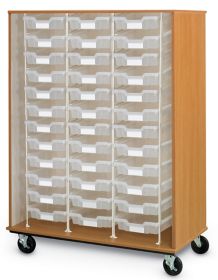 Mobile Storage Cabinet with Bins