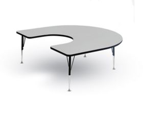 Horseshoe Activity Gray Table 66 x 66