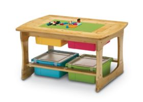 Lucid Sensory Table w/ Block Grid and Vibrant Totes - CSW-CV