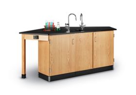 Standard 4 Student Lab Workstation W Epoxy Resin Top Sink