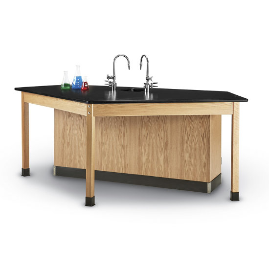 Standard 4 Student Lab Workstation W Epoxy Resin Top Sink Fixtures Dslw 96s K Log