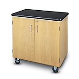 36"W Invent Mobile Storage Cart w/ Hinged Doors