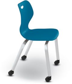 Intellect Wave® Mobile 4-Leg Stack Chair w/ Chrome Frame - ECD-SC-C-CF ...
