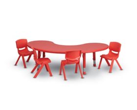 Plastic table and online 4 chairs