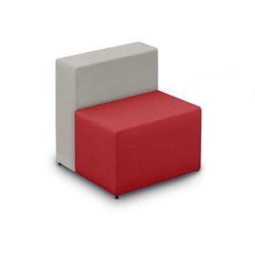 Converge Wide Cube Chair In 2 Tone Designer Vinyl Fabric