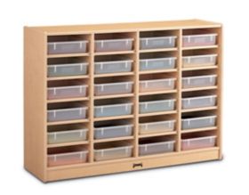 24 Paper Tray Mobile Storage with Clear Paper Trays - Jonti-Craft