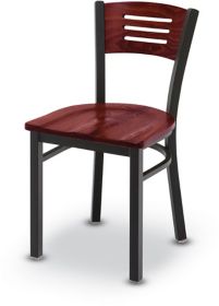 KFI Seating: 3300 Series Metal Back Cafe Chair Wood Horizontal