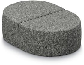 Messina Modular Oval Bench in Fabric - KFCV-BV-F | K-Log