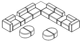 Messina Modular Set 11 in Fabric - KFCV-ST11-F | K-Log