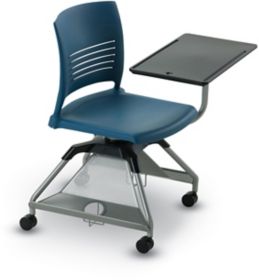 Ki Learn2 Strive Mobile Tablet Chair With Slotted Flex Back And