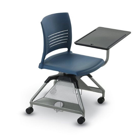 Ki Learn2 Strive Mobile Tablet Chair With Slotted Flex Back And