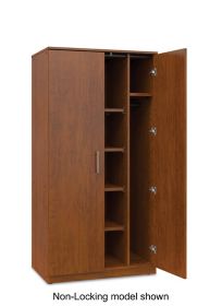 72 H Colossus 6 Shelf Locking Mobile Wardrobe Storage Cabinet Mbl W72 L K Log