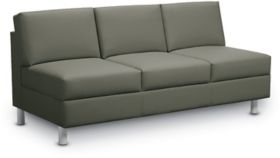 Metropolis Genuine Leather Armless Sofa - MET-63S-N | K-Log