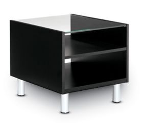 Metropolis Glass Top End Table Met Et K Log