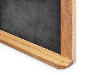 Marsh Industries: Pro-Rite 48 Black porcelain chalkboard, Red Oak