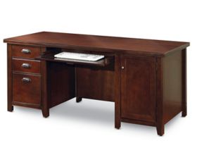 Martin Furniture Tribeca Loft Burnt Umber Cherry Double Pedestal