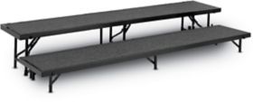 2-Level Straight Concerto Choral Riser Set w/ Carpeted Deck - N-SR2-C ...