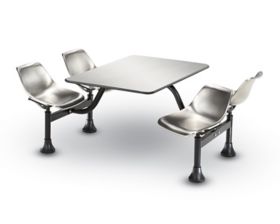 Ofm Indoor Outdoor Cluster Table With Stainless Steel Top