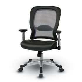 Satellite Mesh Back Task Chair w Bonded Leather Seat OS36 36