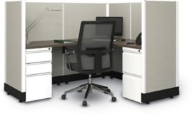 Office Star Products: Systems In Stock 5x6 L-Shape Workstation, 53H ...