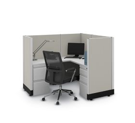 Office Star Products: Systems In Stock 5x5 L-Shape Workstation, 53H, Fixed  Pedestals | SISTYP602