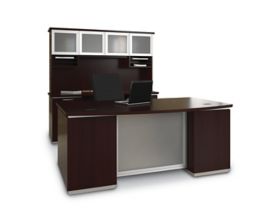 AT Two U-Shaped Desk with Multifile + Storage + Pedestal