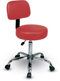 Radiant Stool w/ Back in Antimicrobial Vinyl OVCBK KLog
