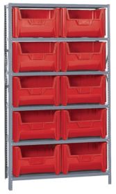 Quantum: Heavy Duty Clear View Bin Storage Center with 10 Large Bins