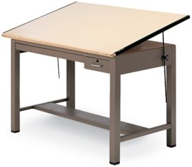 Nouvel Drafting Table w/ Plan Drawer - SBD-3D