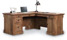 Buchanan Executive L Desk in Vintage Oak SBO 670V K Log