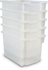 Large Translucent Bins for Friendly-Spaces Storage - Pack of 5 - SCU ...