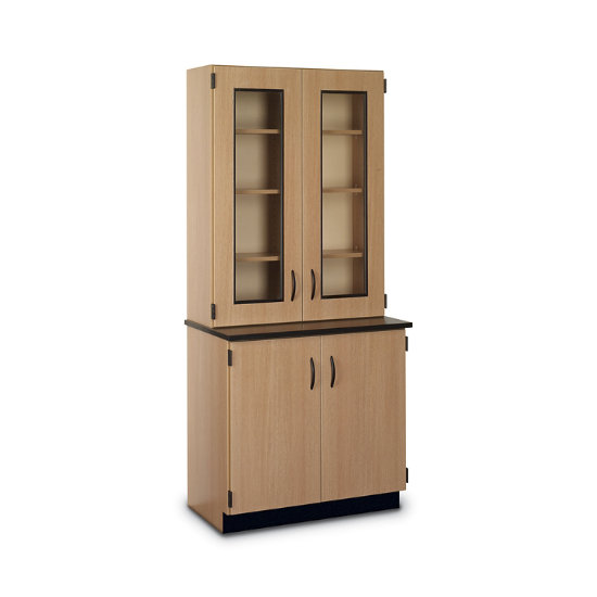 Glass Door Hutch Science Base Cabinet Combo W Epoxy Resin Top Sebw H04 K Log